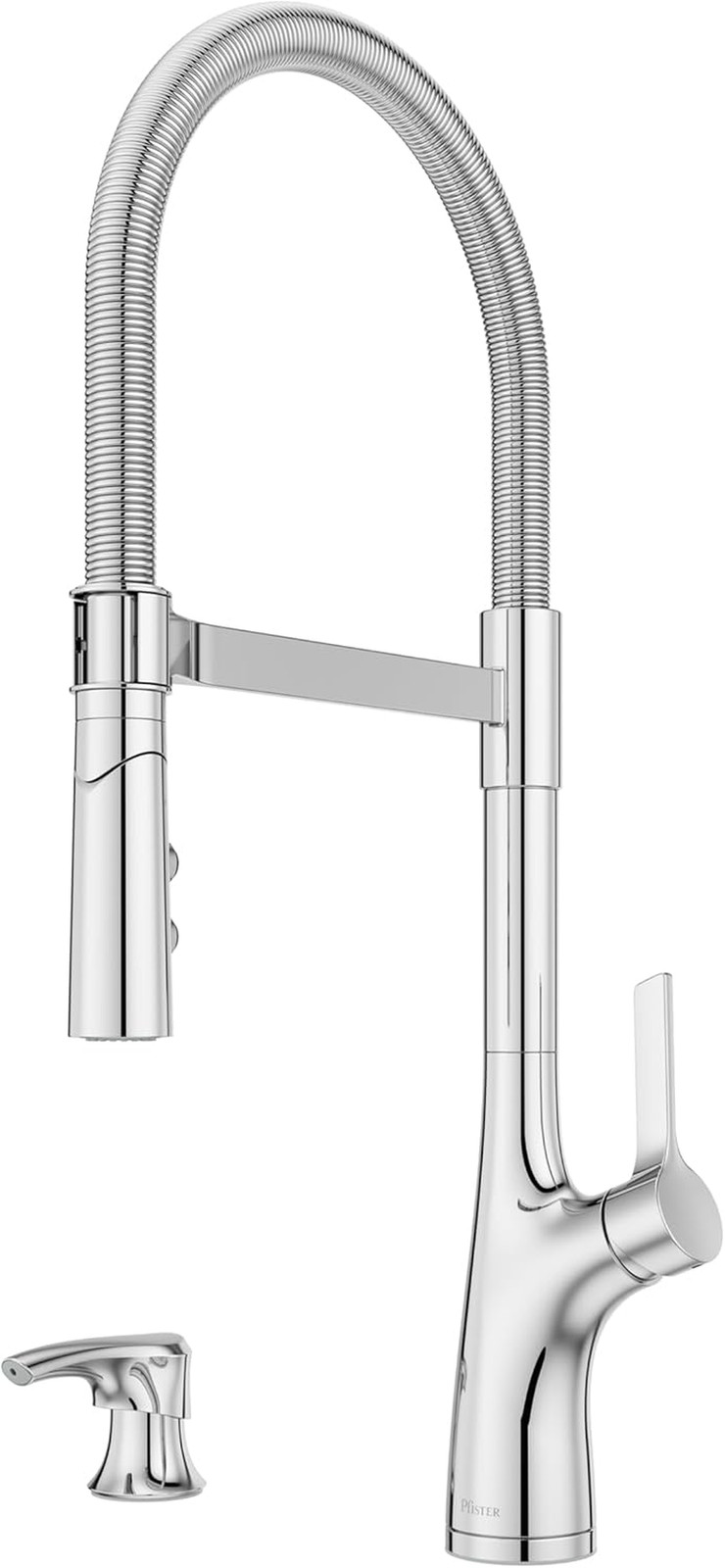 Ceylon High Arc Kitchen Faucet with Pull Down Sprayer & Soap Dispenser, Chrome
