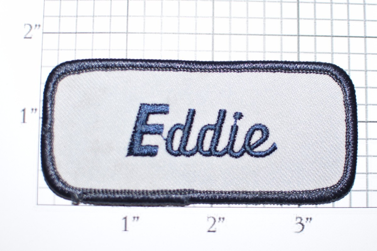 ORLANDO NEW EMBROIDERED SEW / IRON ON NAME PATCH BLUE ON WHITE