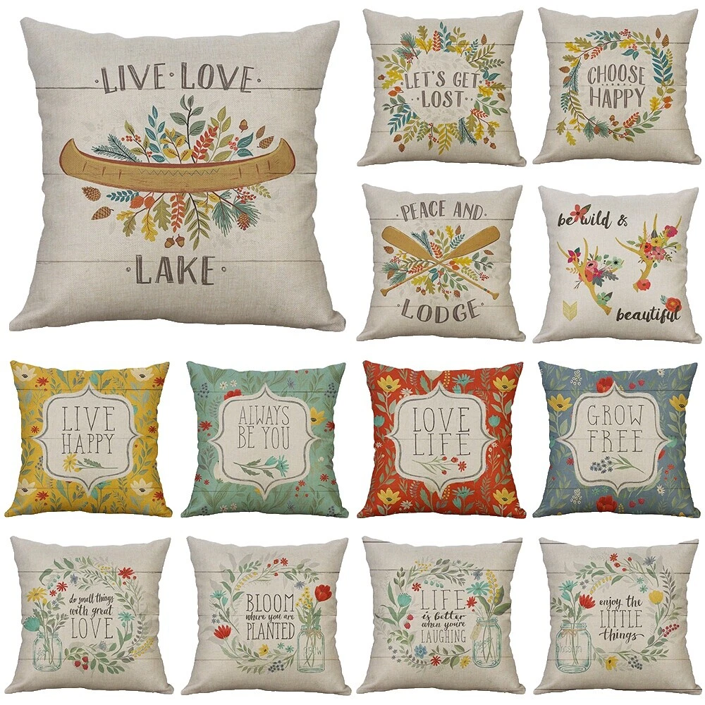 Almohadas de Decoración para el hogar floral Lodge
