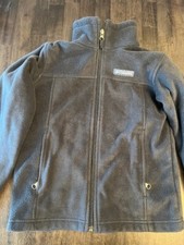 Kid's Black Columbia Zip Up Fleece Jacket Small 8 