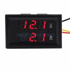 DC 4.5-30V 0-50A Dual LED Digital Volt meter Ammeter Voltage AMP Power Meter 12V