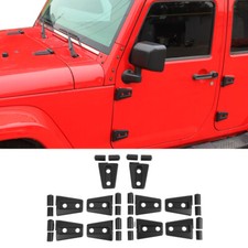 Matte Black Door Hinge Hood Hinge Cover Trim For Jeep Wrangler Jk Jku 2007-2018 Matte Black Door Hinge Hood Hinge Cover Trim For Jeep Wrangler Jk Jku 2007-2018