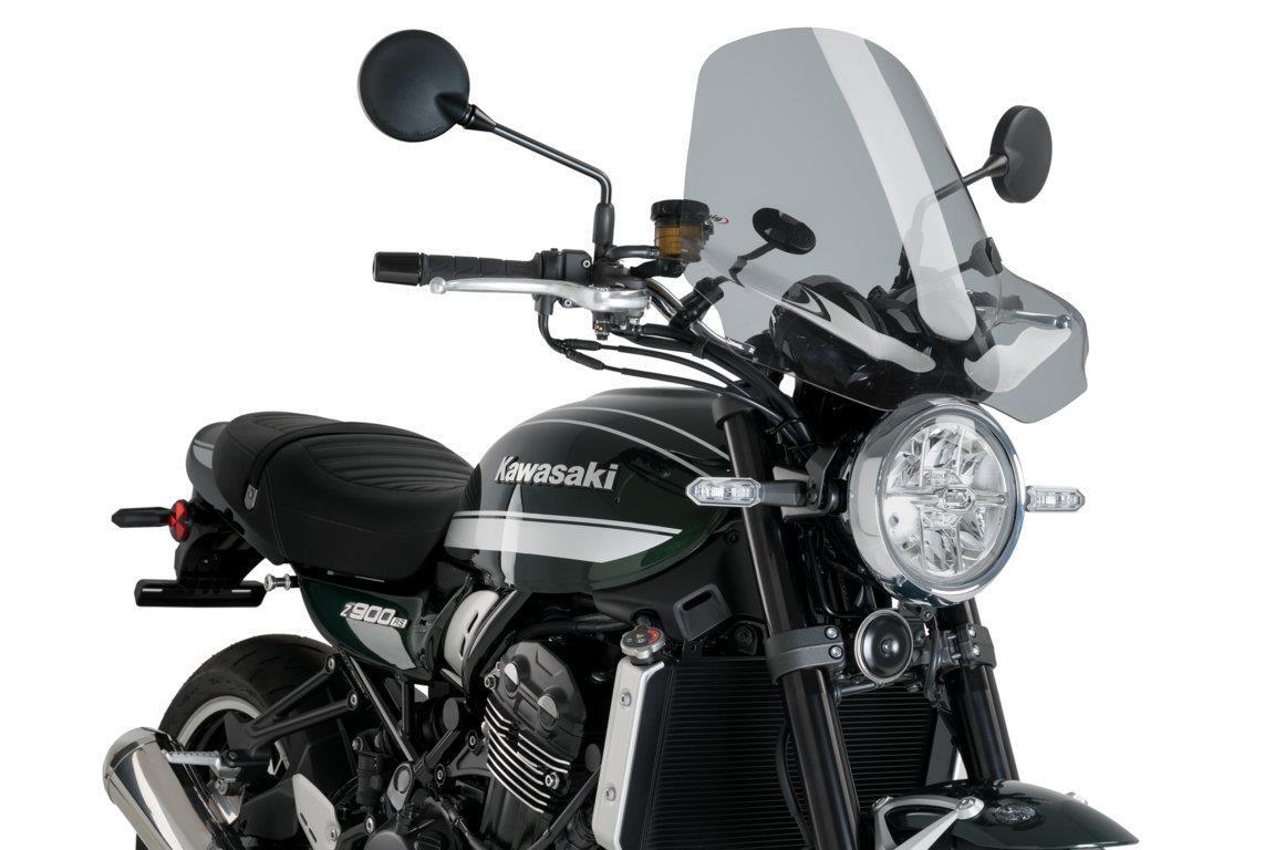 Puig Touring 2 Screen Windshield Deflector Smoke Kawasaki Z