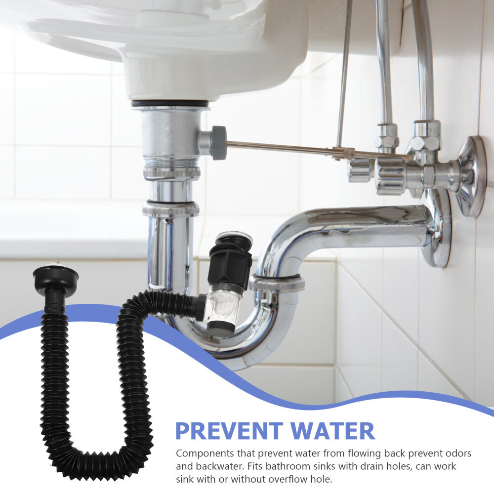 2 PCS Bathroom Sink Plumbing Kit Downpipe Kitchen Drain Fast Draining