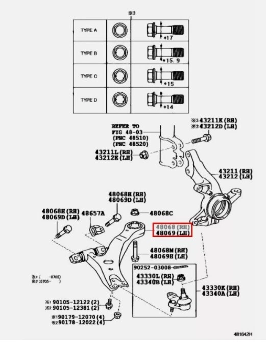 JUEGO DE BRAZO DE SUSPENSIÓN DERECHO Y DERECHO TOYOTA LEXUS OEM para Lexus RX300 RX330 RX350 Foto 2 de 2