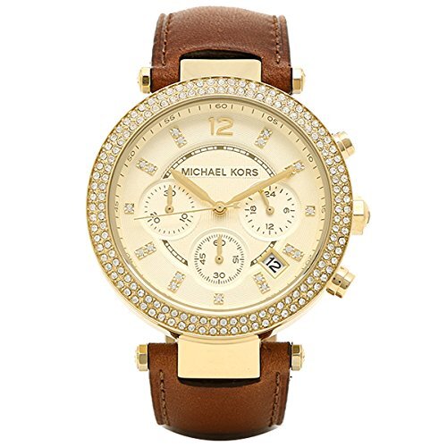 Parker Gold Dial Brown Leather Strap 
