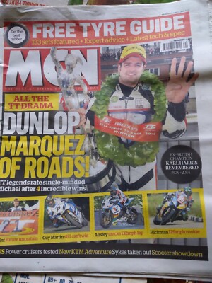 Motor Cycle News Paper IOM Manx TT & MGP 11 June 2014