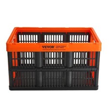 3 Packs Plastic Collapsible Storage Basket 45L Stackable Storage Containers