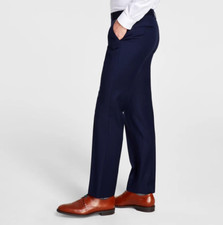 Michael Kors "Malone" Men's Classic Fit Wool Blend Suit Pants, Navy, 38 x 30