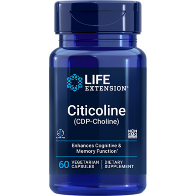 Life Extension Citicoline Cdp-Choline 60 Veg Caps