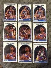 1989-90 NBA Hoops NJ Nets Card Lot Fantastic Condition! Free Shipping!