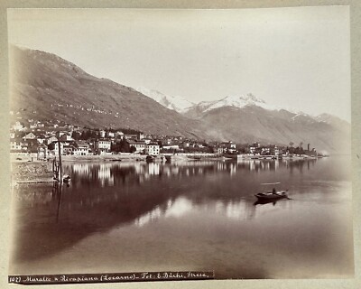 Schweiz Muralto Locarno Foto Ernesto Büchi Stresa Vintage Albumin c1880