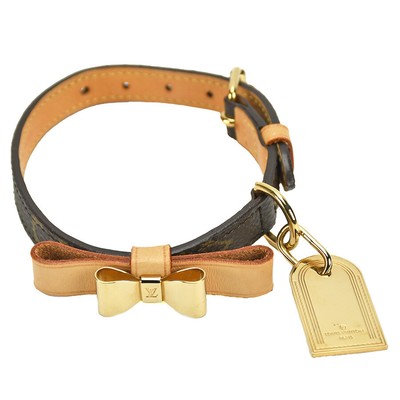 Louis Vuitton Collier Baxter XS Dog Collar M58073 Monogram Brown