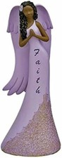 Positive Image Gifts Faith Prayer Angel in Purple African American