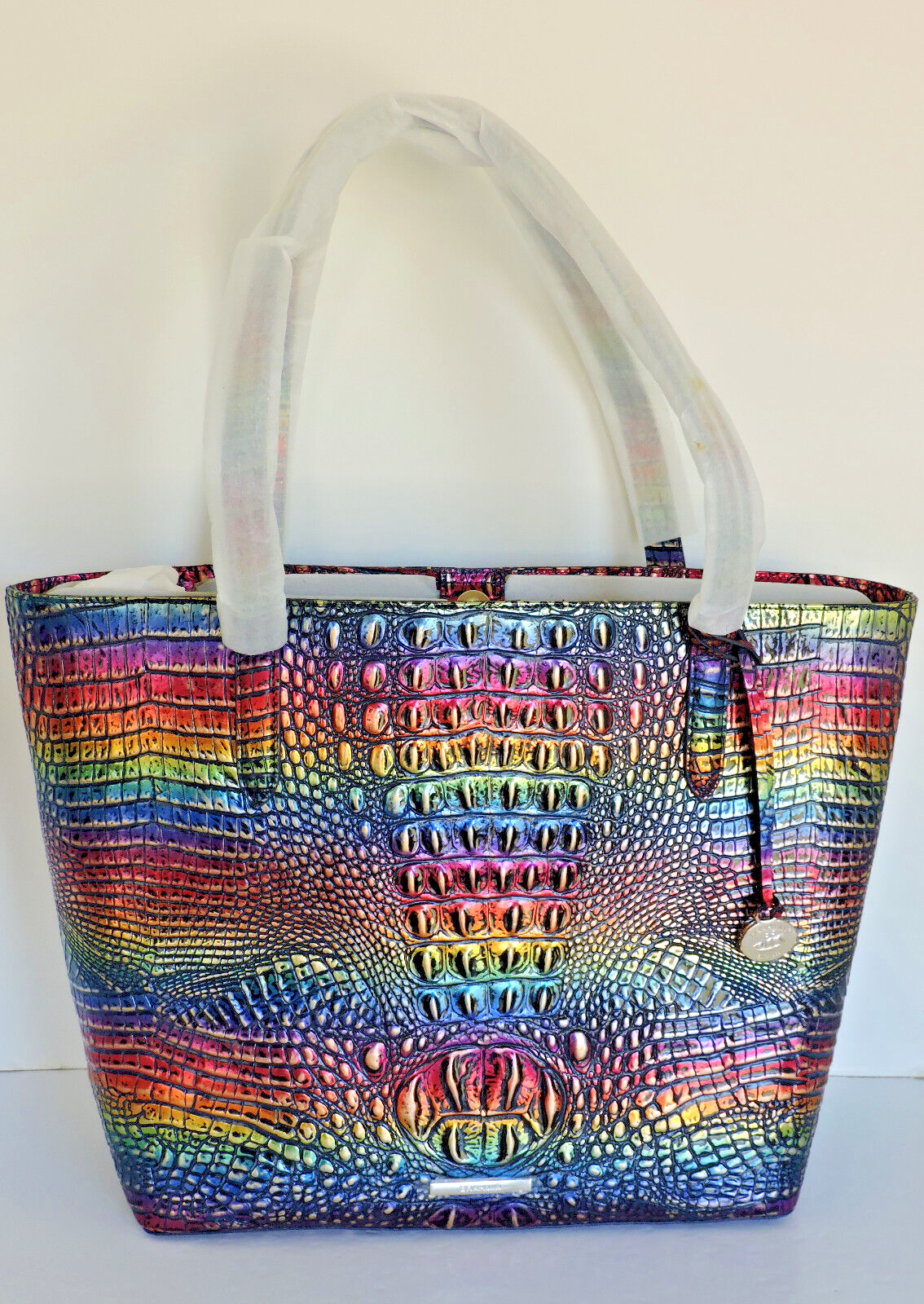 Brahmin Brooke Technicolor Melbourne Leather Shopper with Wristlet Pouch