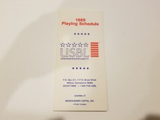 United States Basketball League USBL 1985 League Schedule Booklet - Beck's Beer