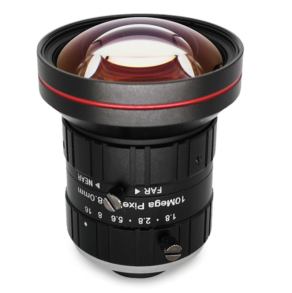 Webcam Lens 10 million HD industrial camera lens C port 8 12 16 25 35 75 100mm 1 in ...