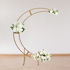 Wedding Moon Arch Backdrop Metal Stand Flower Rack Garden Party Decor 2.1m/7ft
