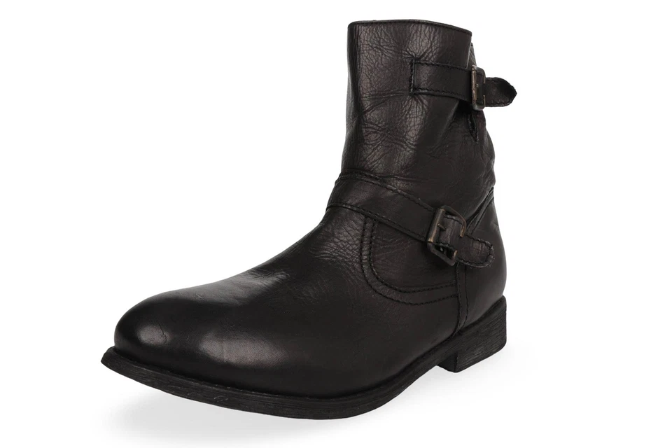 Botas Zigi Soho Imrie Media Pantorrilla Cuero Negro Punta Redonda Textil Forradas Talla 10M Foto 2 de 4