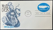 #U554 Herman Melville Moby Dick Marg cachet First Day cover
