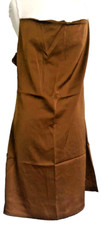 Brown Short Slip Dress, Pearl Straps, High Cowl Neck, XL Mini Club Cocktail
