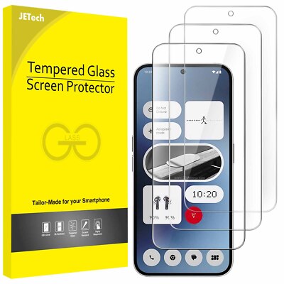 JETech Screen Protector for Nothing Phone 2a 6.7-Inch, 9H Tempered Glass, 3-Pack