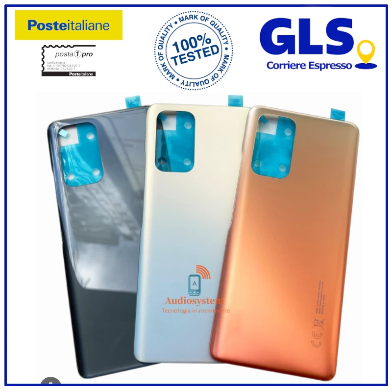 AUDIOSYSTEM COVER POSTERIORE SCOCCA+ADESIVO Per XIAOMI REDMI NOTE 10 PRO 4G VETRO M2101K6G