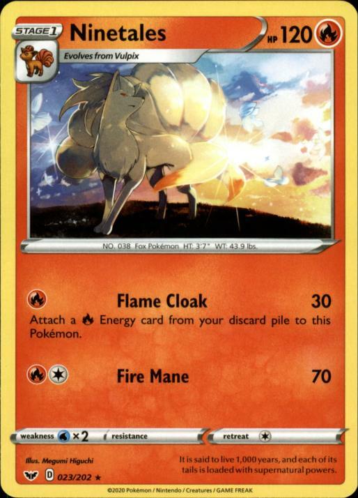2x (SWSH01-023) Ninetales Rare Pokemon Sword & Shield Card # 23