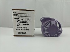 Fiesta Lilac LTD Mini Disk Pitcher 5 oz.  w/Factory Box: New 1995 Original Stock