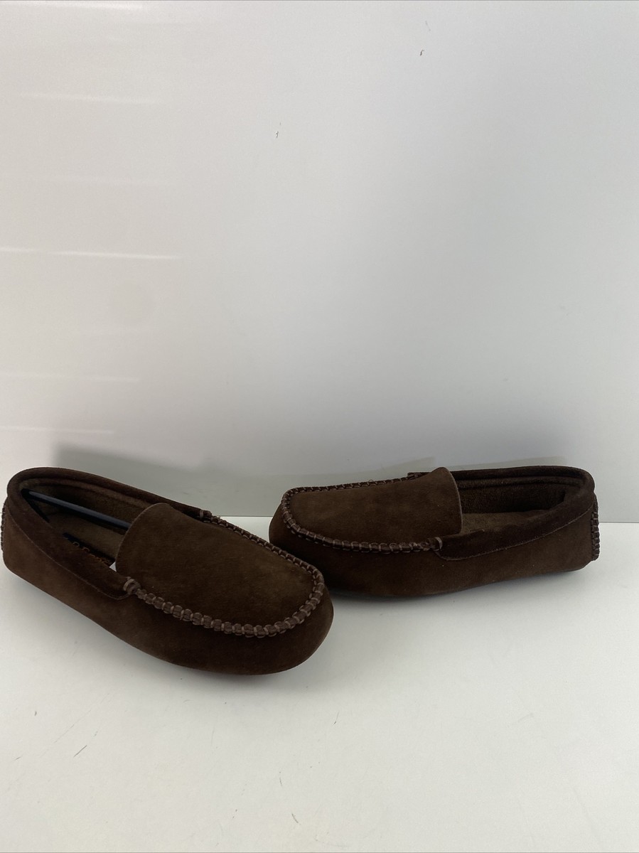 Evans DARREN Brown Suede Slip On Moccasin Loafers Men's Size