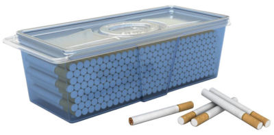plastic cigarette tubes Plastic Container Safely Stores 220 Count Carton of Cigarette Filter Tubes  3039