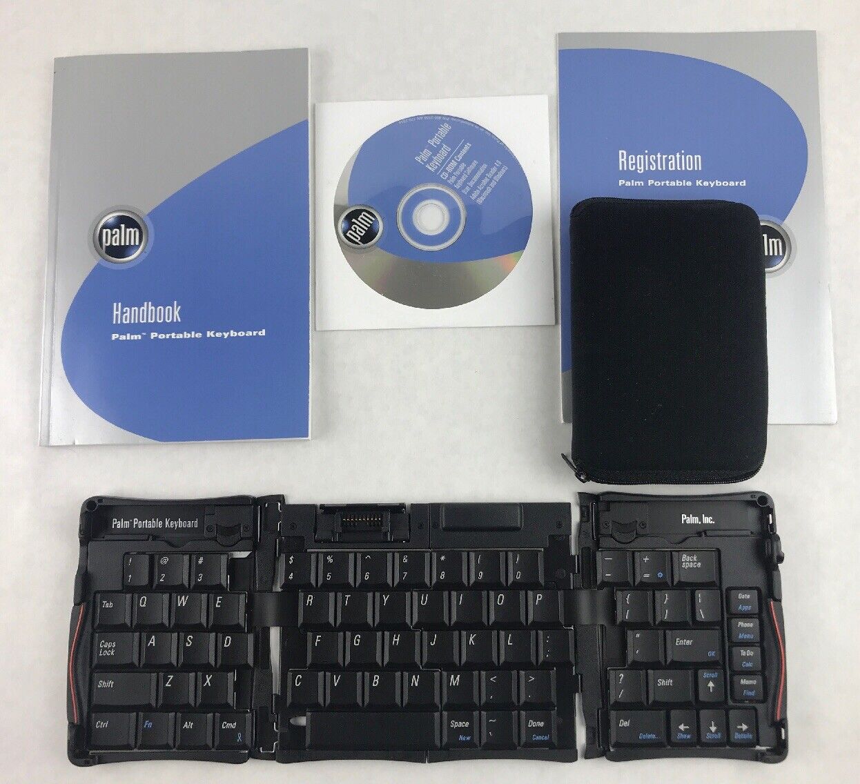 Palm Bundle: Portable Keyboard   + Case + Handbook +Software for Palm V Series