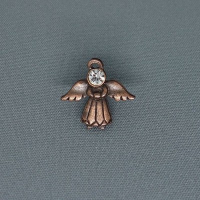Jonette Schmuck Engel Pin Anstecker Vintage mit Strass, Retro, Sammlerstück
