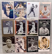HANK GREENBERG - Huge 12 card lot! ARTIST PROOF! Donruss-Fleer+ TIGERS! HOF $$$