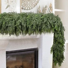 6FT Realistic Cedar Garland with 168 Branches for Holiday Decor