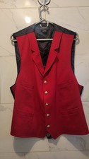 Brooks Brothers Red Formal Vest Waistcoat Wool Cashmere Solid Pattern