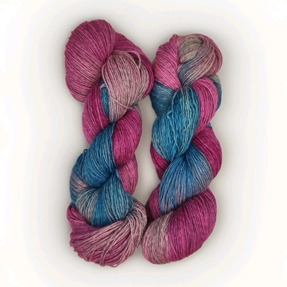 Handgefärbte Sockenwolle MELIERT 75 % Schurwolle 25 % Nylon Blueberry Sorbet - Bild 3 von 4