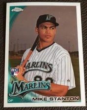 2010 Topps Chrome Mike Giancarlo Stanton Rookie #190 Nice RC Yankees Marlins 