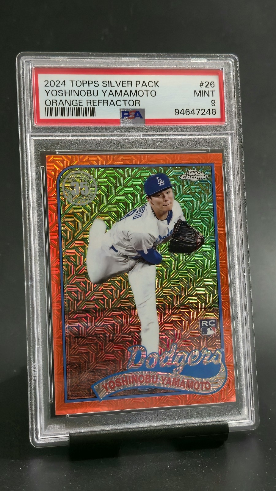 2024 Topps Series 2 Yoshinobu Yamamoto RC ORANGE MOJO 08/25 Silver Pack 💥💥💥