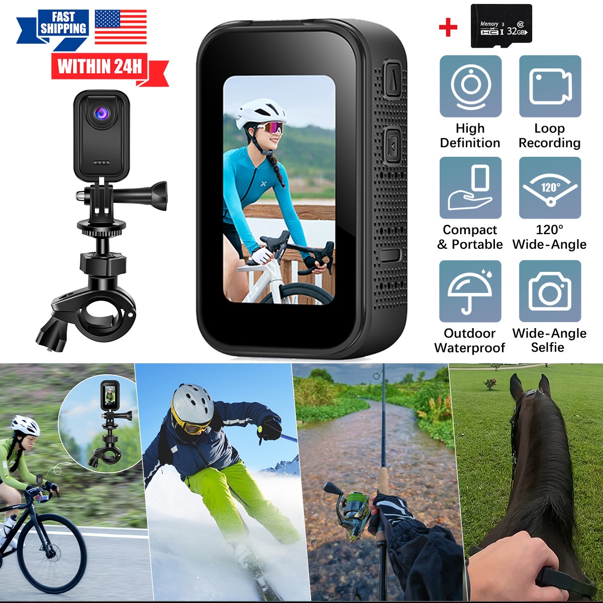 Audio Video Dvr Outdoor Waterproof Action Sports Cam