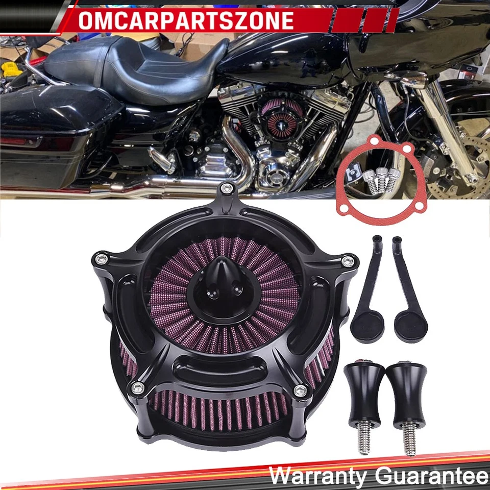 Filtro de entrada de purificador de ar turbina para Harley Softail Dyna Road King Street Glide - Imagem 4 de 4