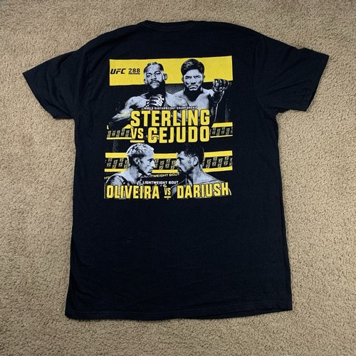 Mens Large UFC 288 Black Short Sleeve Graphic T Shirt MMA Cejudo Oliveira Newark - Picture 4 of 7