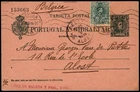 1903.Ed:º43EP.Entero.Cadete.5 cts verde.Svq-Alost.Complementary postage 5 cts