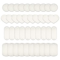 120 StüCk Aluminium-Gravur-Rohlinge Tags, Silberfarben