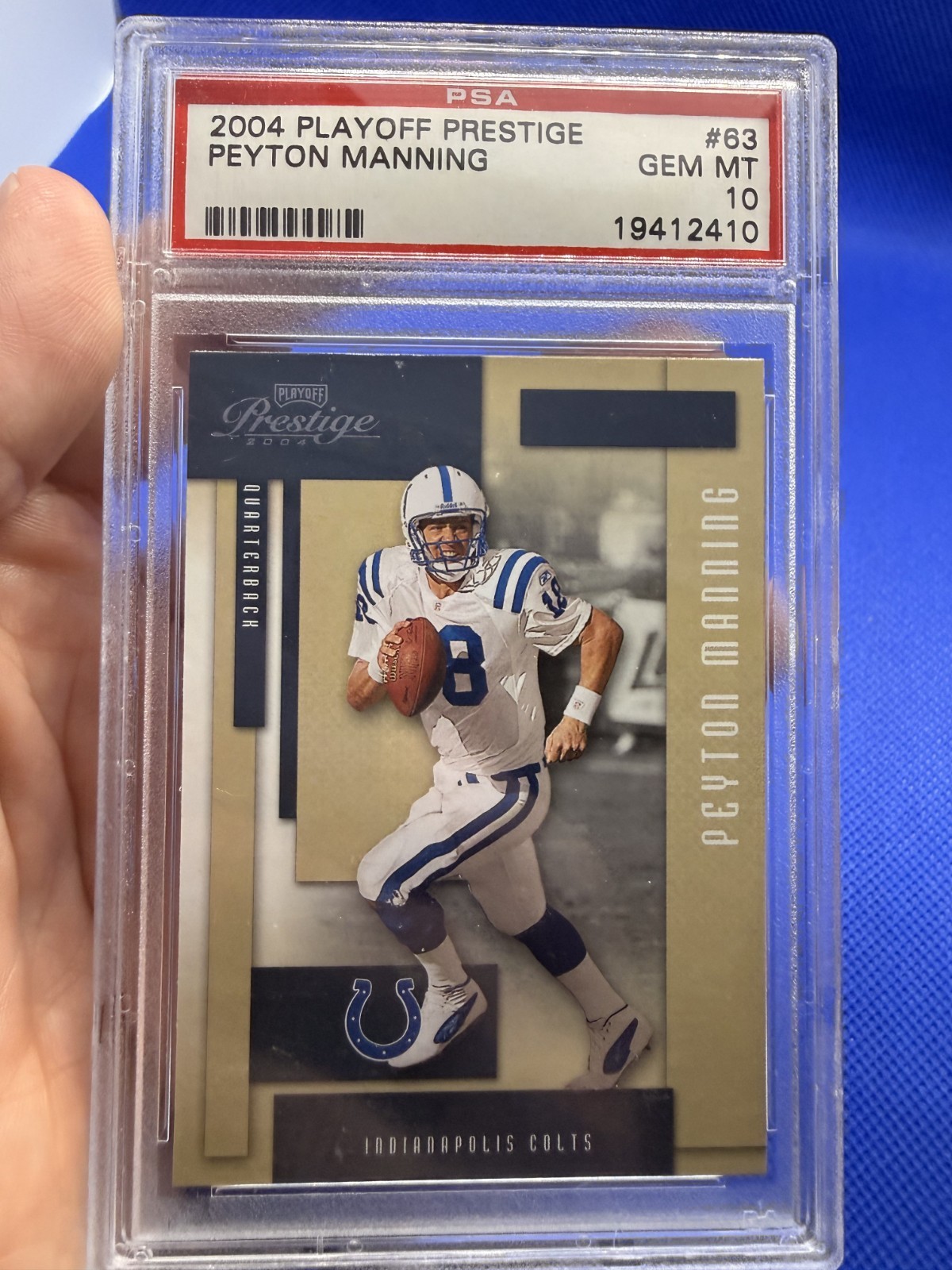 2004 Playoff Prestige #63 Peyton Manning Colts PSA GEM MINT 10