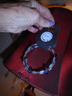 NERDY BY NATURE PRETTY PURPLE/LAVENDER/CLEAR GLASS BEAD WRAP BRACELET/EARRINGS — photo 7