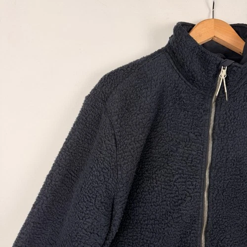 Vuori Idyllwild Sherpa Jacket Men's Size Large Navy Blue Full Zip Logo  image 7