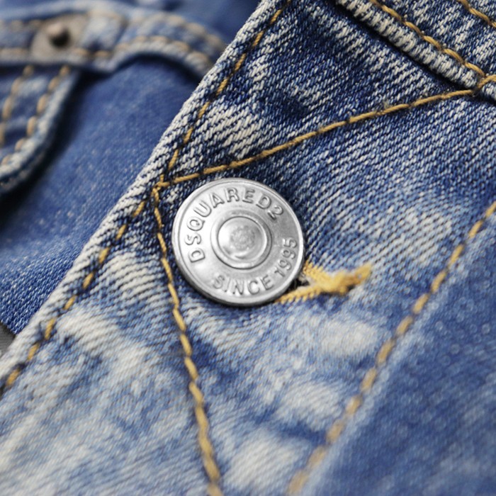 DSQUARED2 Distressed Patchwork Stretch Denim Jack… - image 5