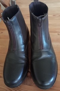 QHP Brown Leather Jodhpur Boots Size 7