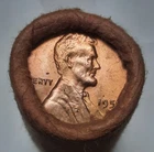 1955-S BU Wheat Cent Roll-- Original Bank Wrapped--OBW!